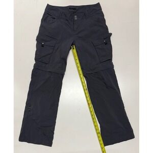Prana Women's Convertible Cargo Pants Size 2 Zip Off Legs Dark Gray Outdoor